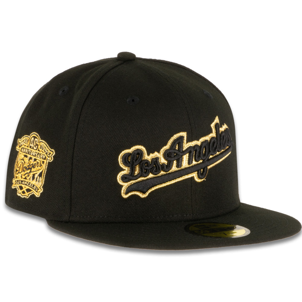 New Era x JS Los Angeles Dodgers Script Black & Gold 2023 59FIFTY Fitted Hat