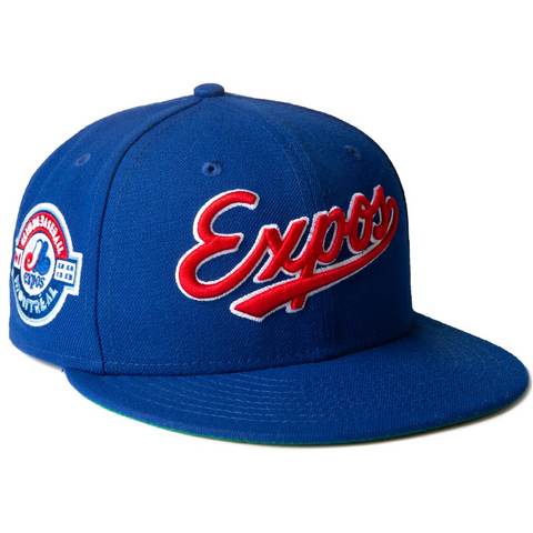 New Era Montreal Expos Blue/Red Script 59FIFTY Fitted Hat