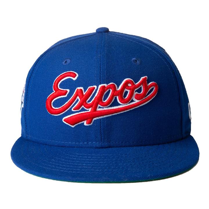New Era Montreal Expos Blue/Red Script 59FIFTY Fitted Hat