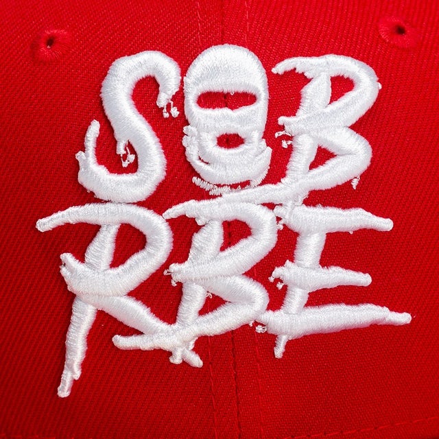 New Era SOB X RBE Red Hip Hop 59FIFTY Fitted Hat