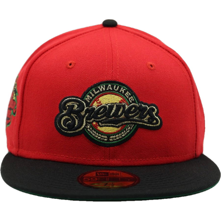 New Era Milwaukee Brewers "Belgium" Red/Black 2002 All-Star Game 59FIFTY Fitted Hat
