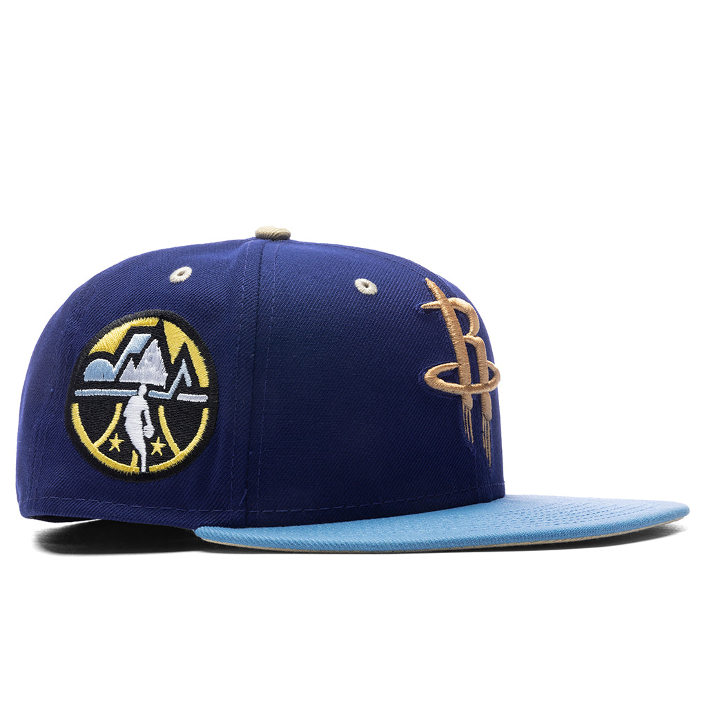 Houston Rockets Spaceman Fitted New Era x Feature Houston Rockets Navy/Sky/Tan 2023 59FIFTY Fitted Hat
