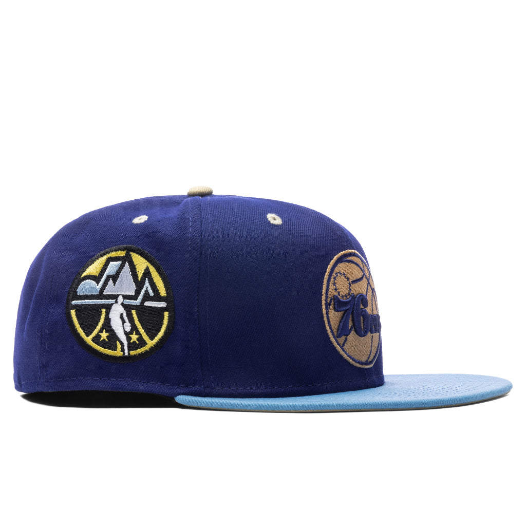 New Era x Feature Philadelphia 76ers Navy/Sky/Tan 2023 59FIFTY Fitted Hat