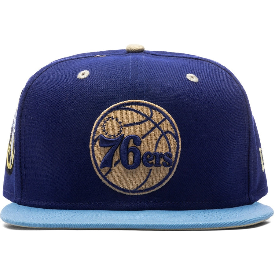 New Era x Feature Philadelphia 76ers Navy/Sky/Tan 2023 59FIFTY Fitted Hat