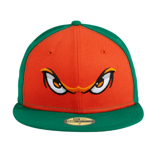 New Era Michelangelo Ninja Turtle Lake Elsinore Storm Orange 59FIFTY Fitted Hat