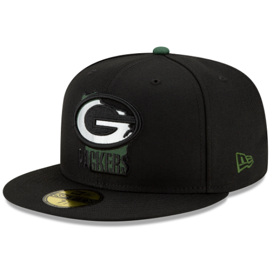 New Era Green Bay Packers State Logo Reflect Fitted Hat