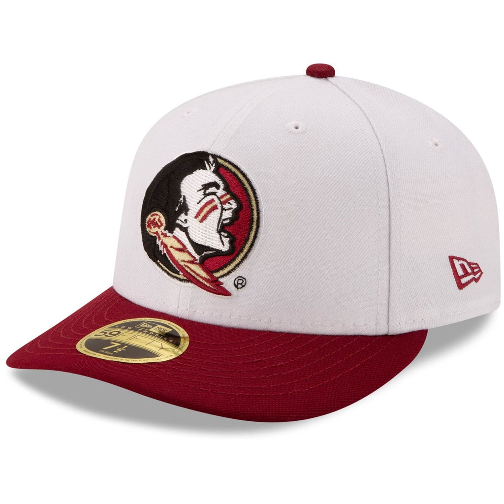 New Era Florida State Seminoles White/Garnet Basic Low Profile 59FIFTY Fitted Hat
