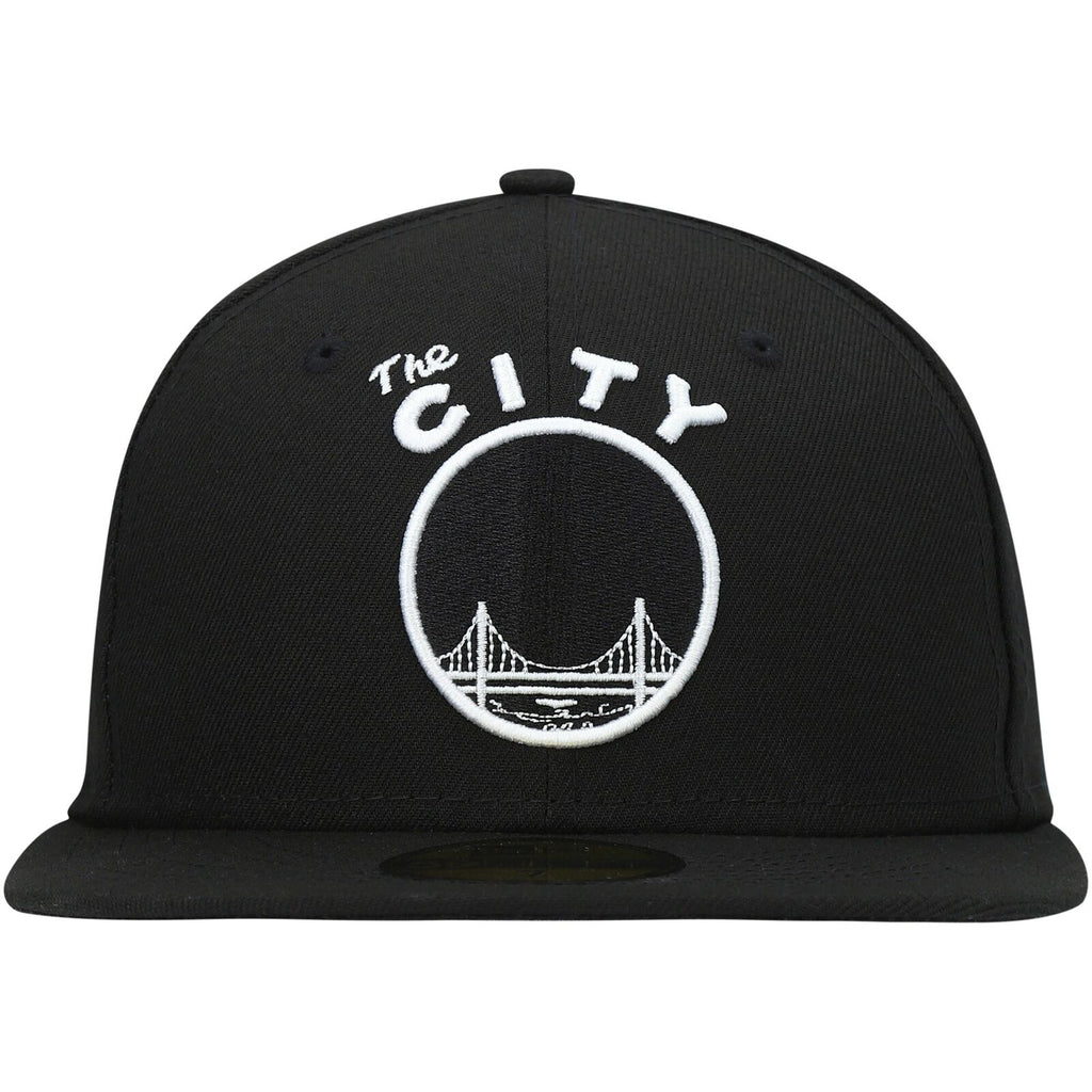 New Era Black Golden State Warriors Hardwood Classics Collection 59FIFTY Fitted Hat
