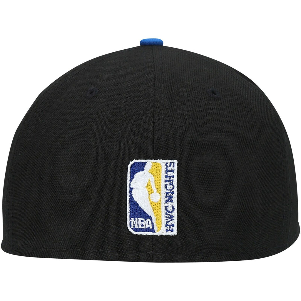 New Era Golden State Warriors Black/Blue Hardwood Classics Collection 59FIFTY Fitted Hat