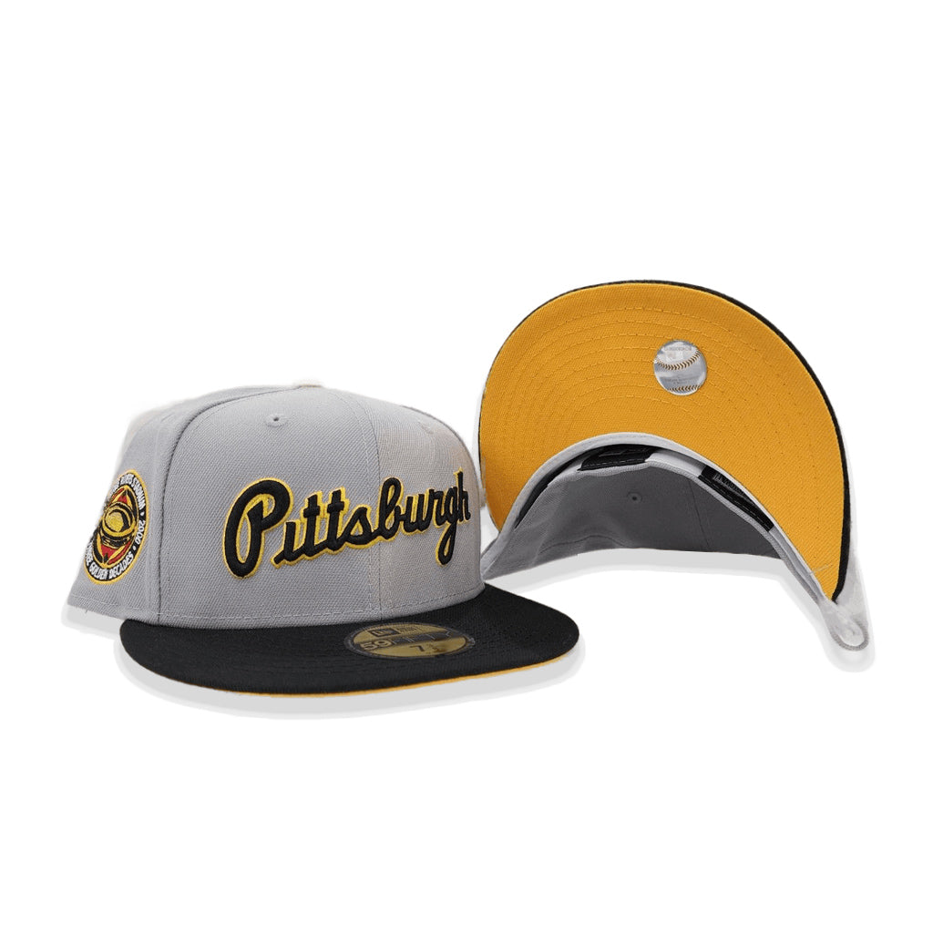 New Era Pittsburgh Pirates Grey/Black Three Rivers Stadium 59FIFTY Fitted Hat