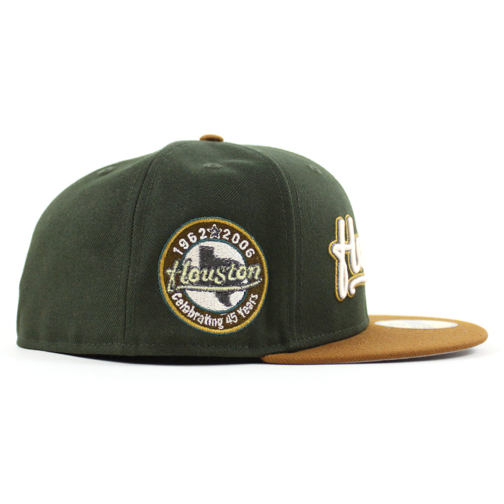 New Era Houston Astros 45 Years Seaweed Green/ Toasted Peanuts 59FIFTY Fitted Hat