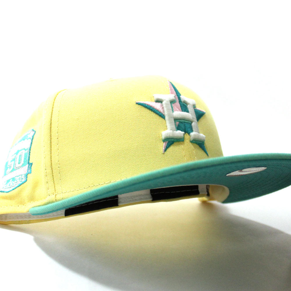 New Era Houston Astros Yellow/Mint 50th Anniversary 59FIFTY Fitted Hat