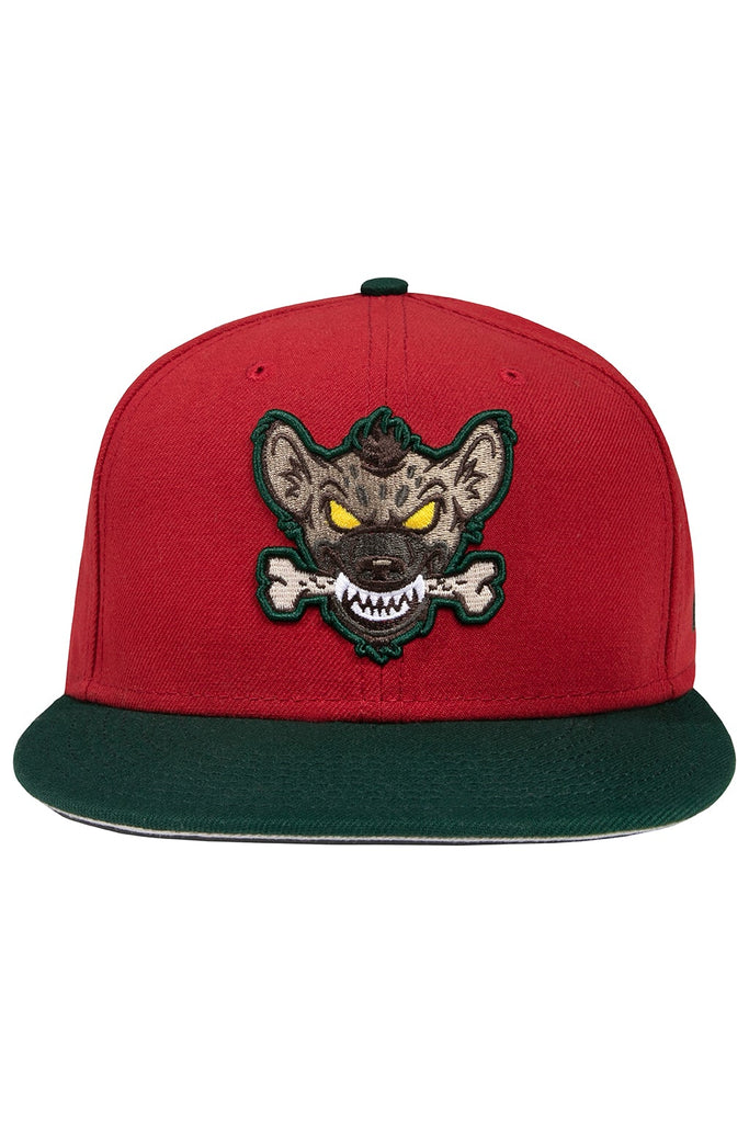 New Era x The Hundreds Hyena Mascot Red/Dark Green 59FIFTY Fitted Hat