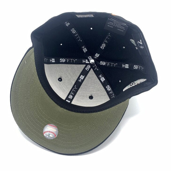 New Era New York Yankees Black/Lime/Olive Rose 27 World Championships 59FIFTY Fitted Hat