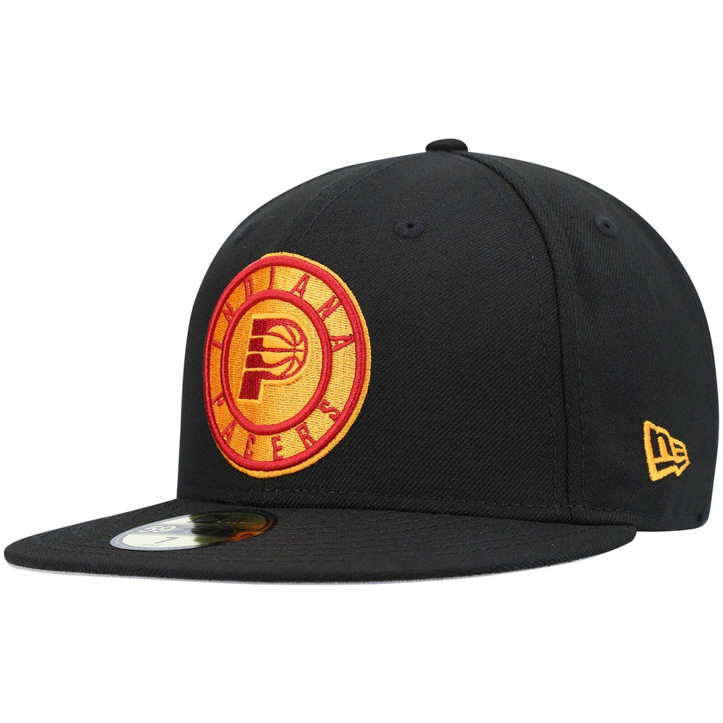 New Era Indiana Pacers Black Hardwood Classics Collection 59FIFTY Fitted Hat
