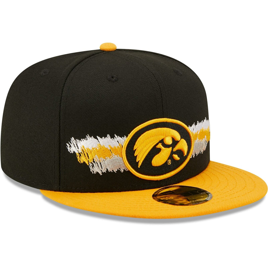 New Era Iowa Hawkeyes Black Scribble 59FIFTY Fitted Hat