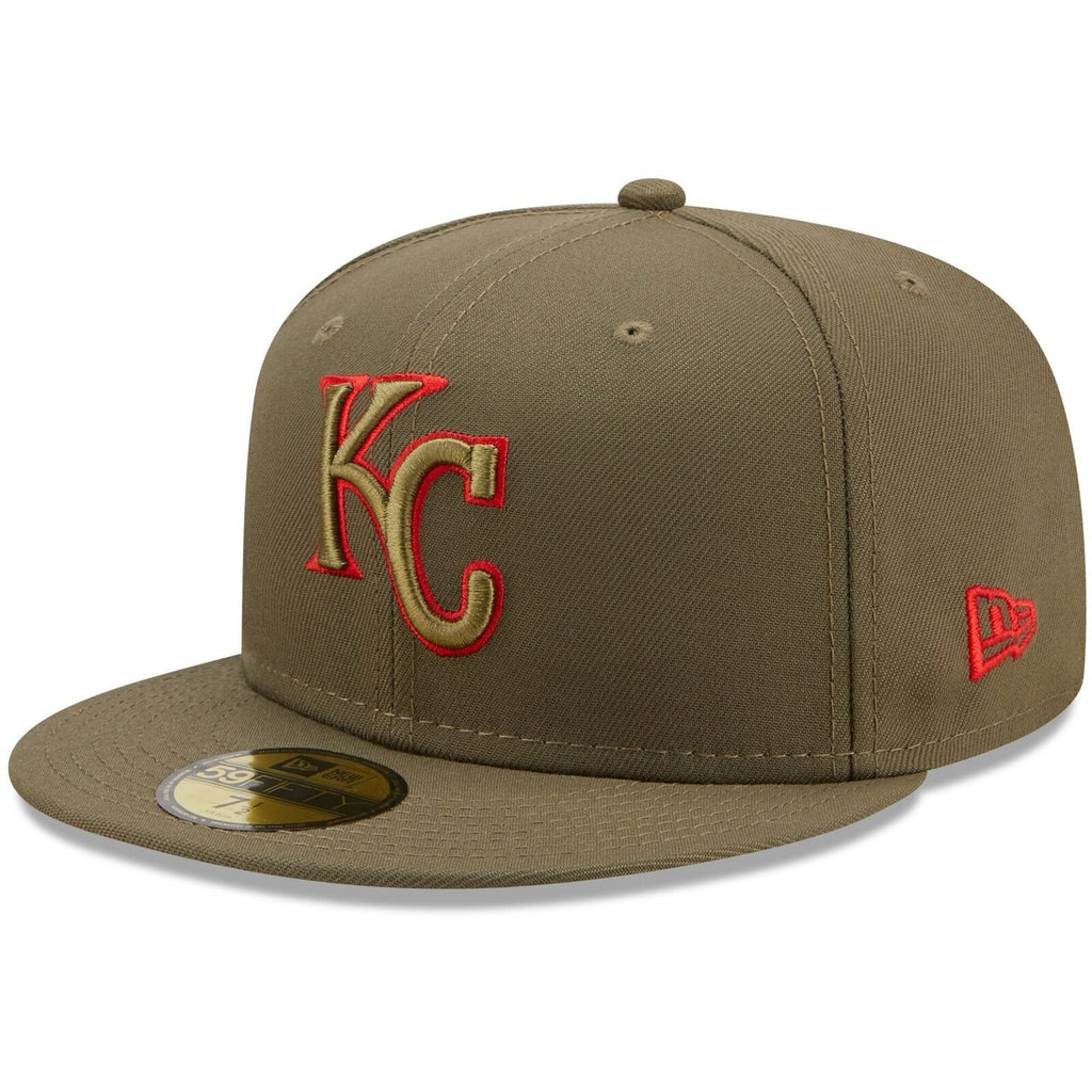 New Era Olive Kansas City Royals 2015 World Series Scarlet Undervisor 59FIFTY Fitted Hat