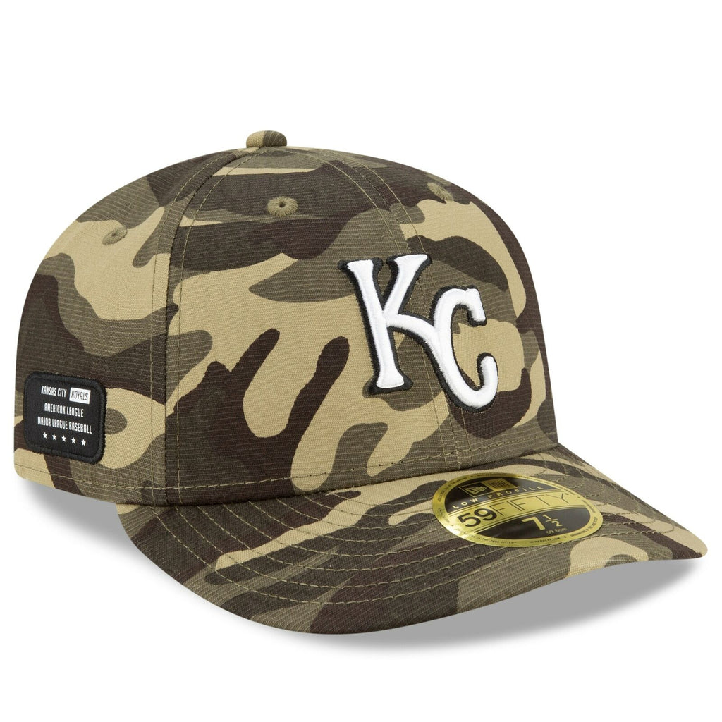 New Era Kansas City Royals 2021 Camo Armed Forces Day On-Field Low Profile 59FIFTY Fitted Hat
