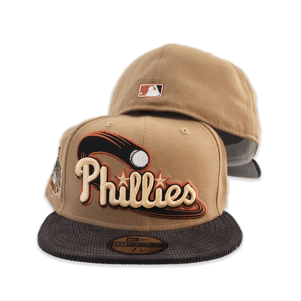 New Era Philadelphia Phillies 1996 All-Star Game Khaki/Black Corduroy 59FIFTY Fitted Hat