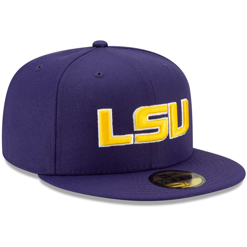 New Era LSU Tigers Purple Basic 59FIFTY Team Fitted Hat
