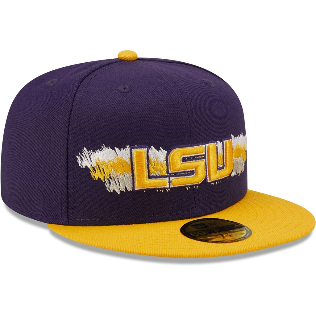 New Era Purple LSU Tigers Scribble 59FIFTY Fitted Hat