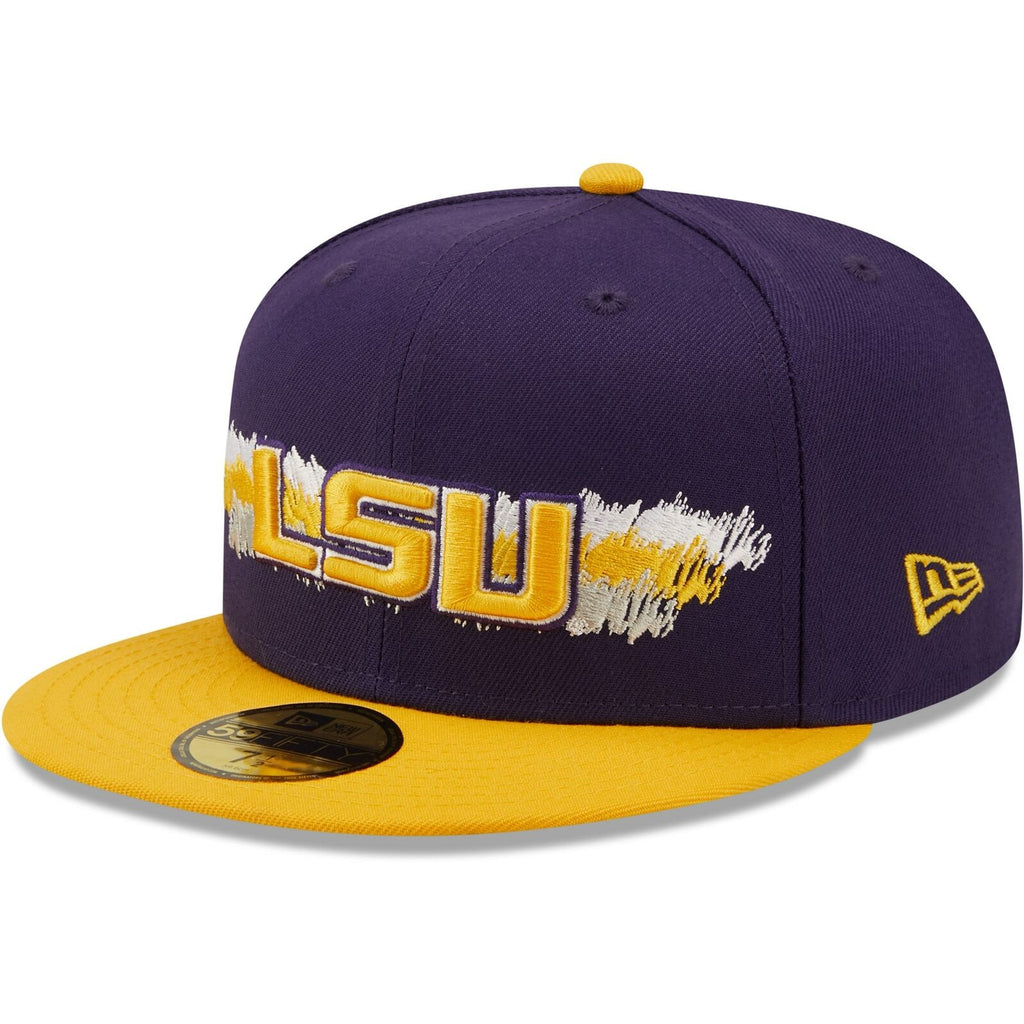 New Era Purple LSU Tigers Scribble 59FIFTY Fitted Hat