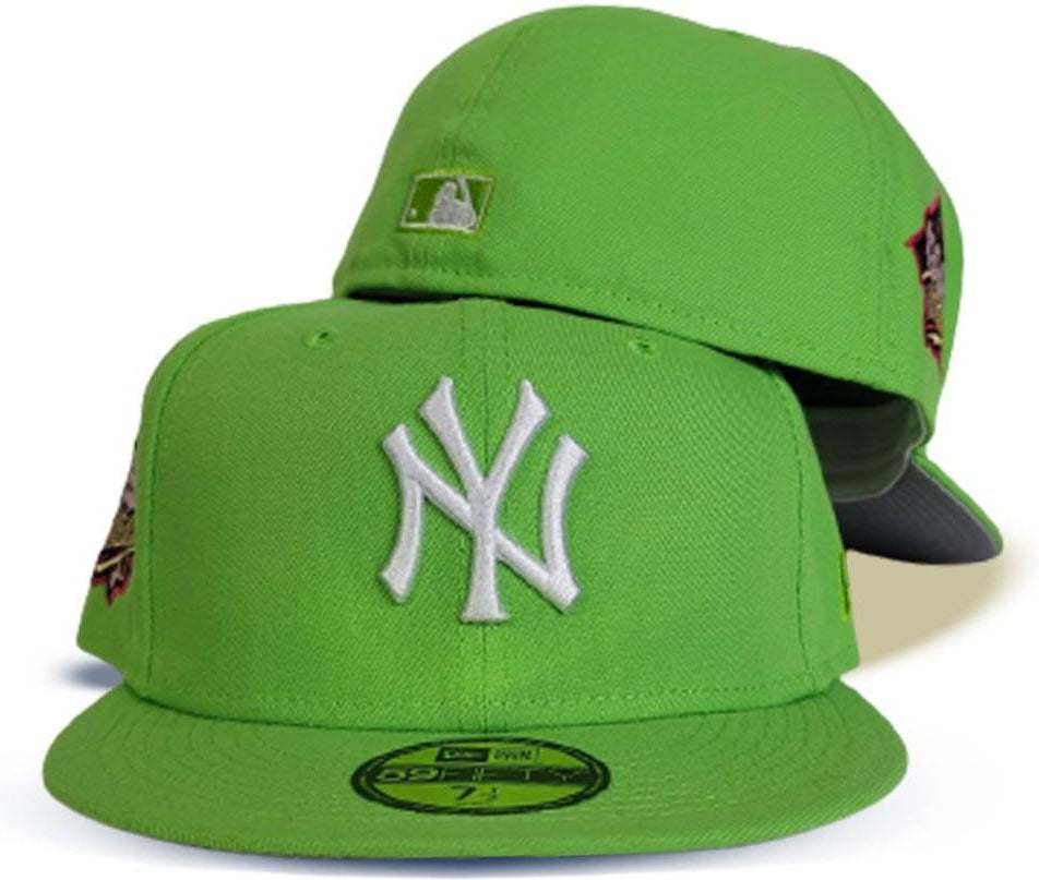 New Era New York Yankees Lime Green 1999 World Series Grey Bottom 59FIFTY Fitted Hat