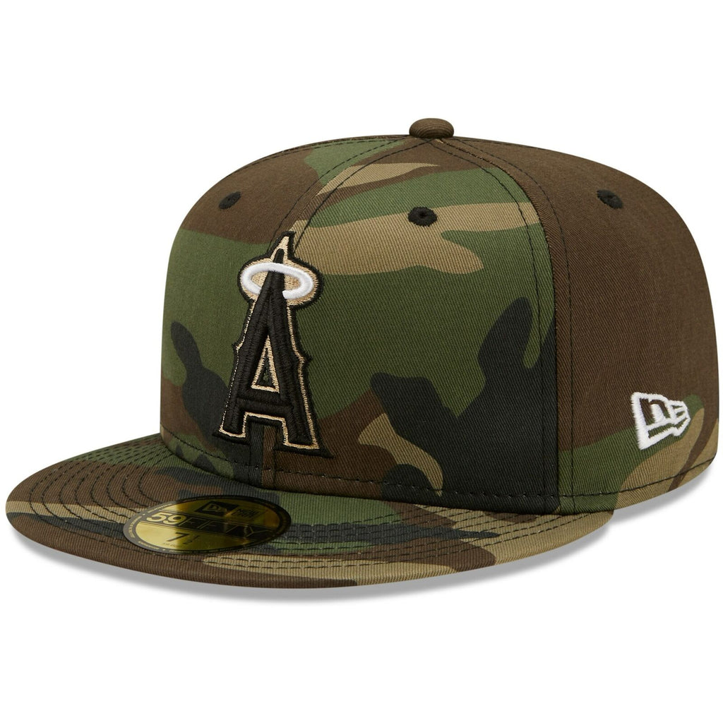 New Era Los Angeles Angels Camo 50th Anniversary Flame Undervisor 59FIFTY Fitted Hat
