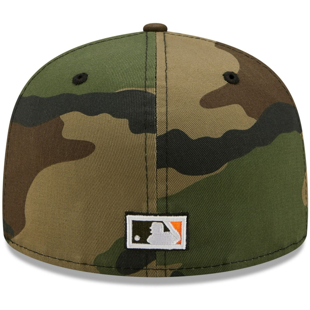 New Era Los Angeles Angels Camo 50th Anniversary Flame Undervisor 59FIFTY Fitted Hat