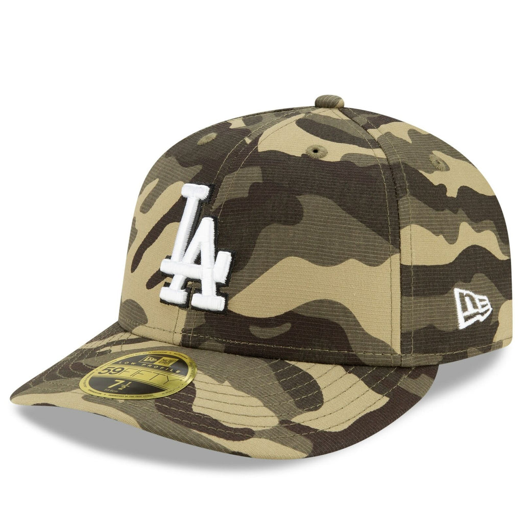 New Era Los Angeles Dodgers 2021 Camo Armed Forces Day On-Field Low Profile 59FIFTY Fitted Hat