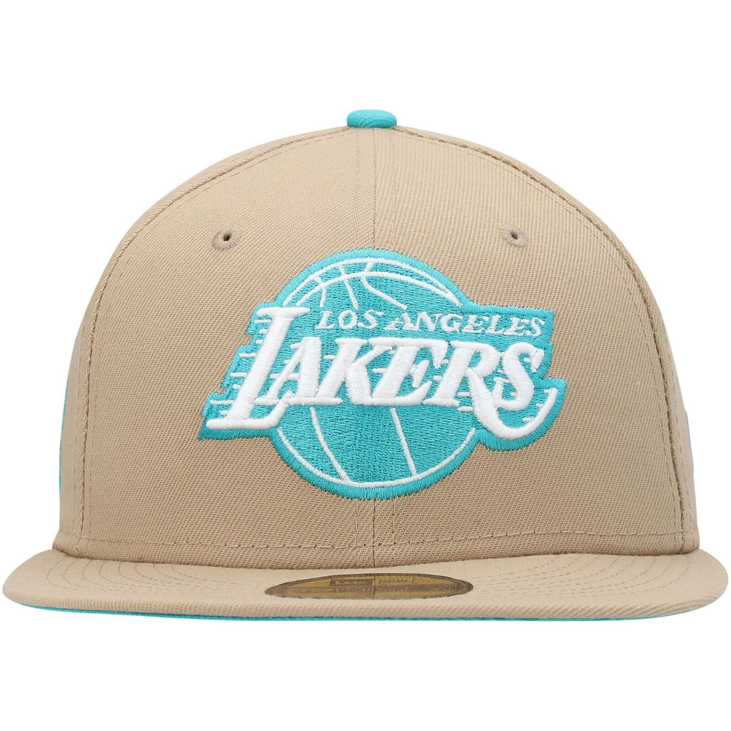 New Era Los Angeles Lakers Khaki Trophy 59FIFTY Fitted Hat