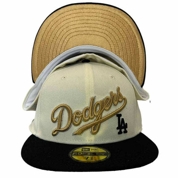 New Era Los Angeles Dodgers Alternate Logo 'Champagne' 60th Season Gold UV 59FIFTY Fitted Hat