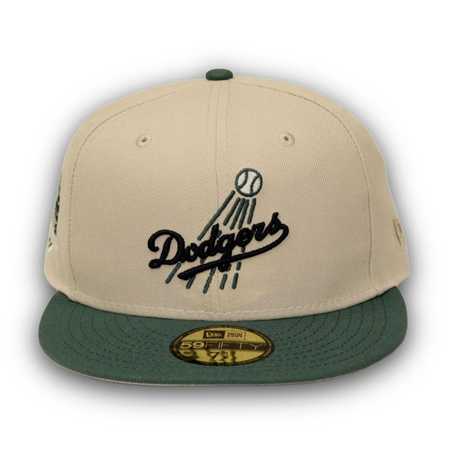 New Era Los Angeles Dodgers Stone/Rifle Green 60th Anniversary 59FIFTY Fitted Hat