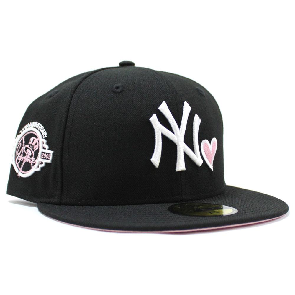 New Era 100th New Love York Anniversary 59FIF Black/Pink Yankees Heart