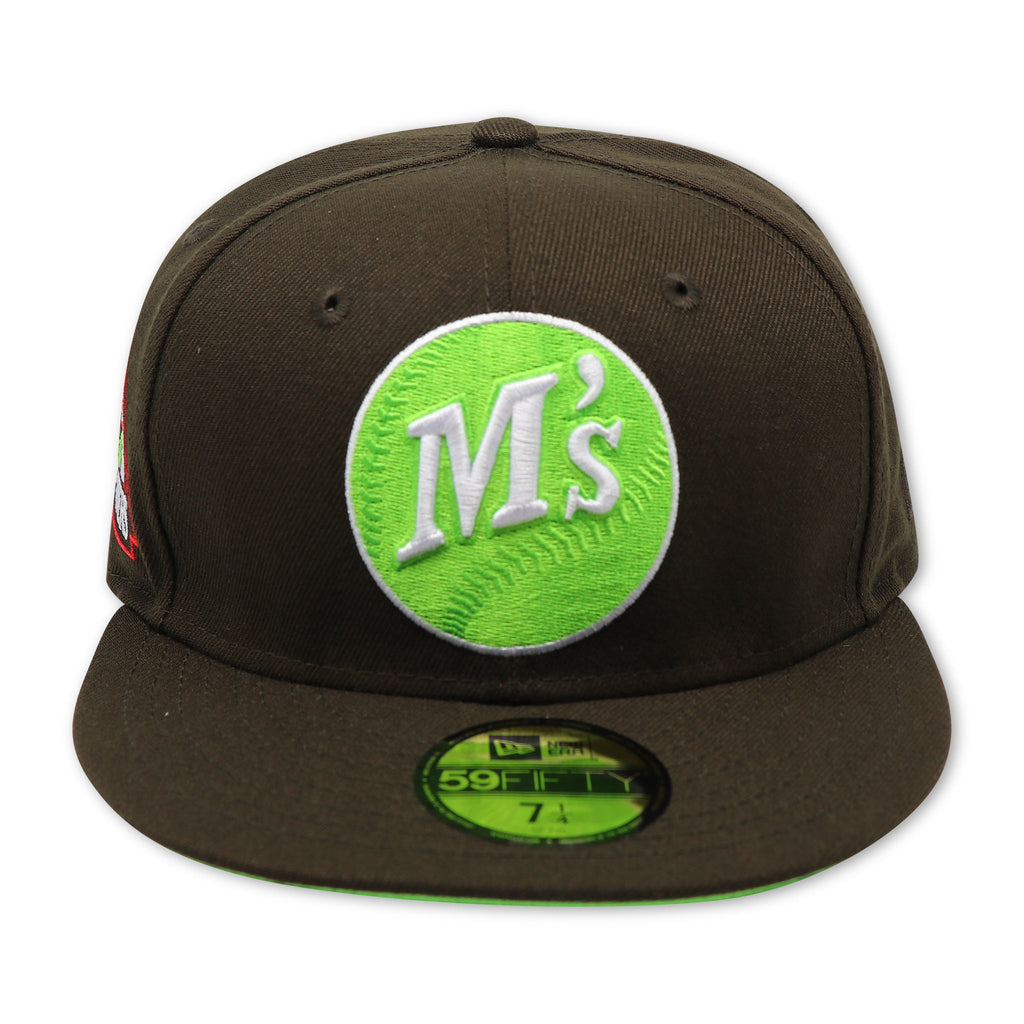 New Era Seattle Mariners "M&M" Brown/Lime Green 30th Anniversary 59FIFTY Fitted Hat