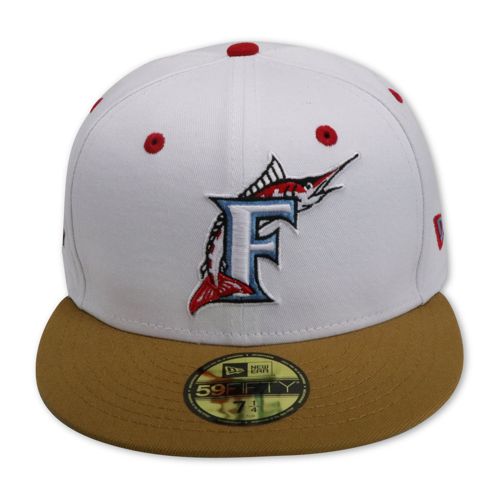 New Era Florida Marlins White/Red/Brown "10Th Anniversary" 59FIFTY Fitted Hat