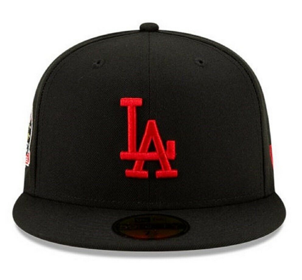 Red black fitted hats Clearance