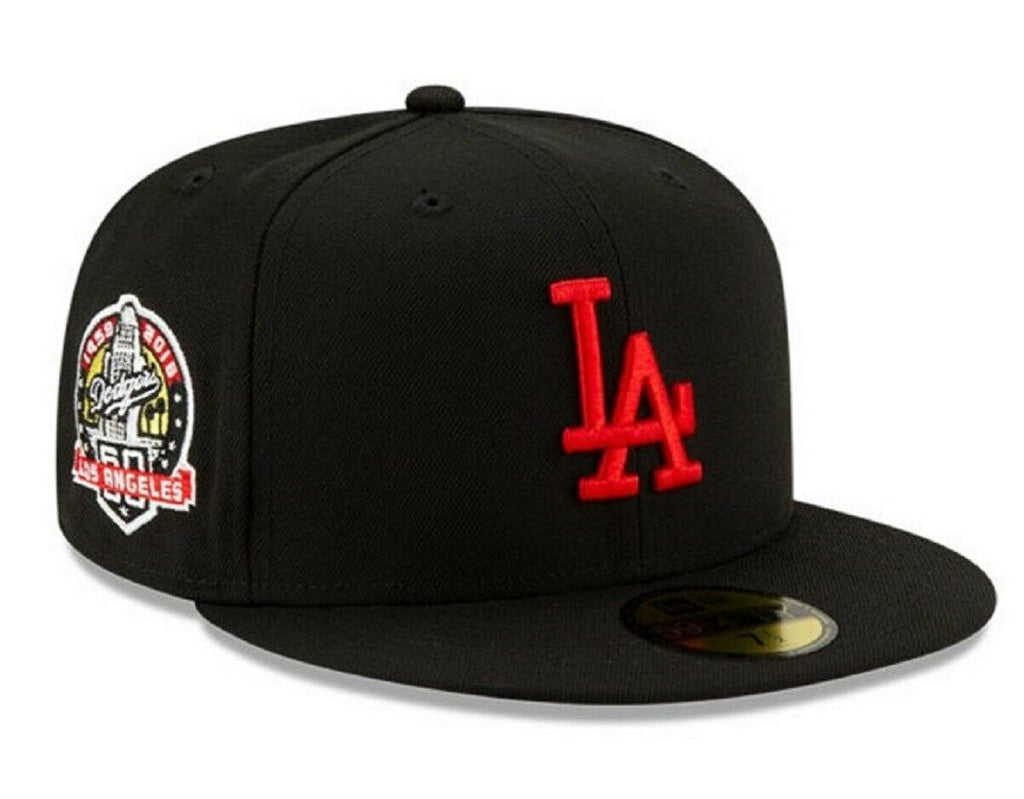 New Era Los Angeles Dodgers Black/Red 60th Anniversary 59FIFTY Fitted Hat