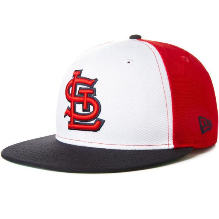 New Era St. Louis Cardinals White/Red 1964 World Series Kelly Green Undervisor 59FIFTY Fitted Hat