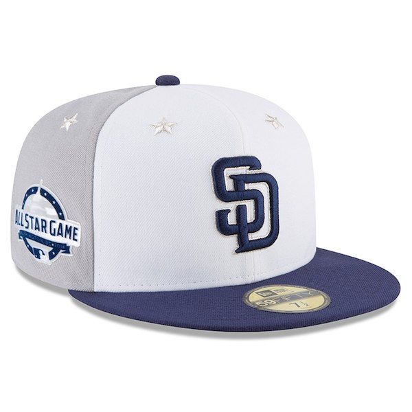 New Era San Diego Padres White/Navy 2018 All-Star Game On-Field 59FIFTY Fitted Hat