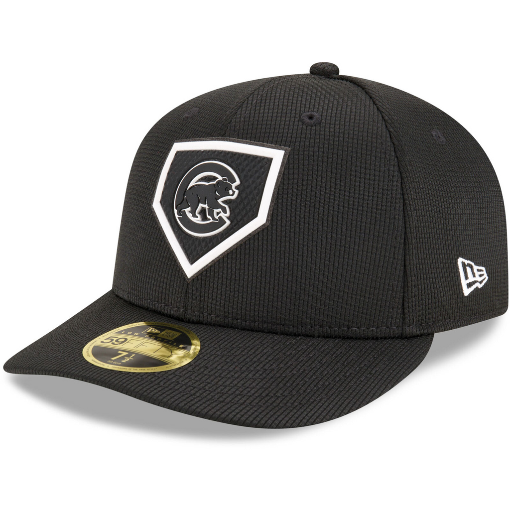 New Era Black Chicago Cubs 2022 Clubhouse Alternate Logo Low Profile 59FIFTY Fitted Hat