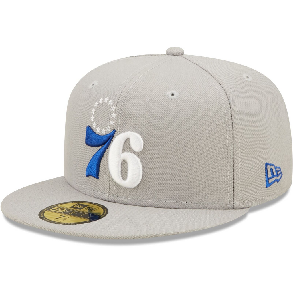 New Era Gray Philadelphia 76ers Team Color Pop 59FIFTY Fitted Hat