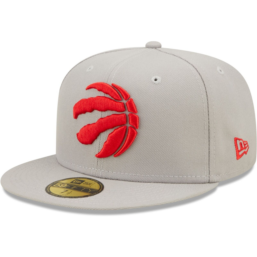 New Era Gray Toronto Raptors Team Color Pop 59FIFTY Fitted Hat