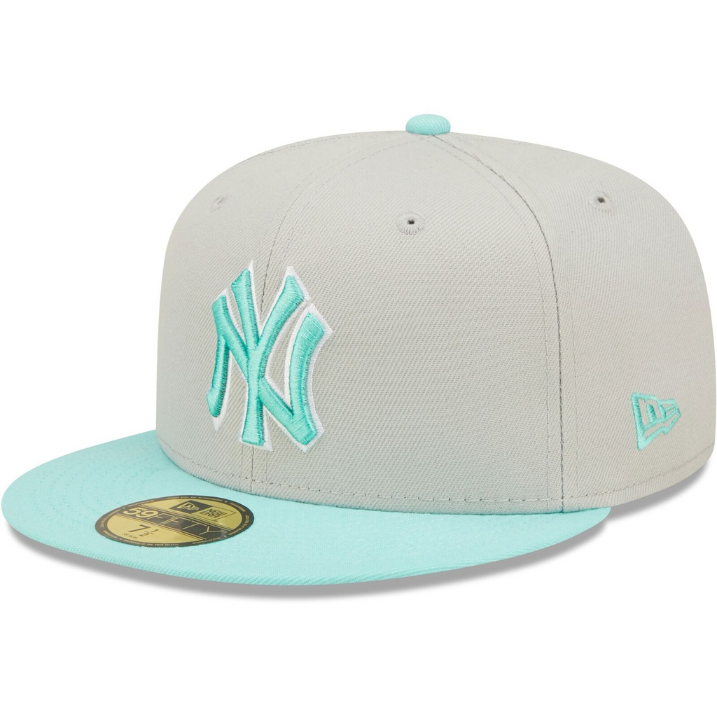 New Era Gray/Turquoise New York Yankees Spring Color Pack Two-Tone 59FIFTY Fitted Hat