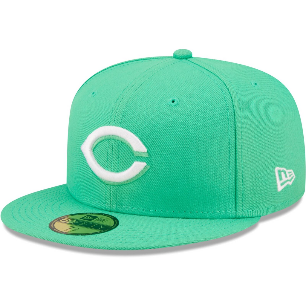 New Era Island Green White Logo Cincinnati Reds 59FIFTY Fitted Hat
