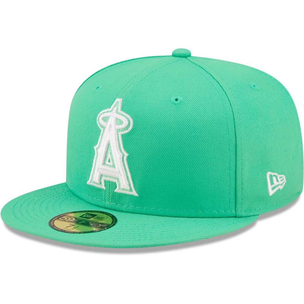 New Era Island Green Logo White Los Angeles Angels 59FIFTY Fitted Hat