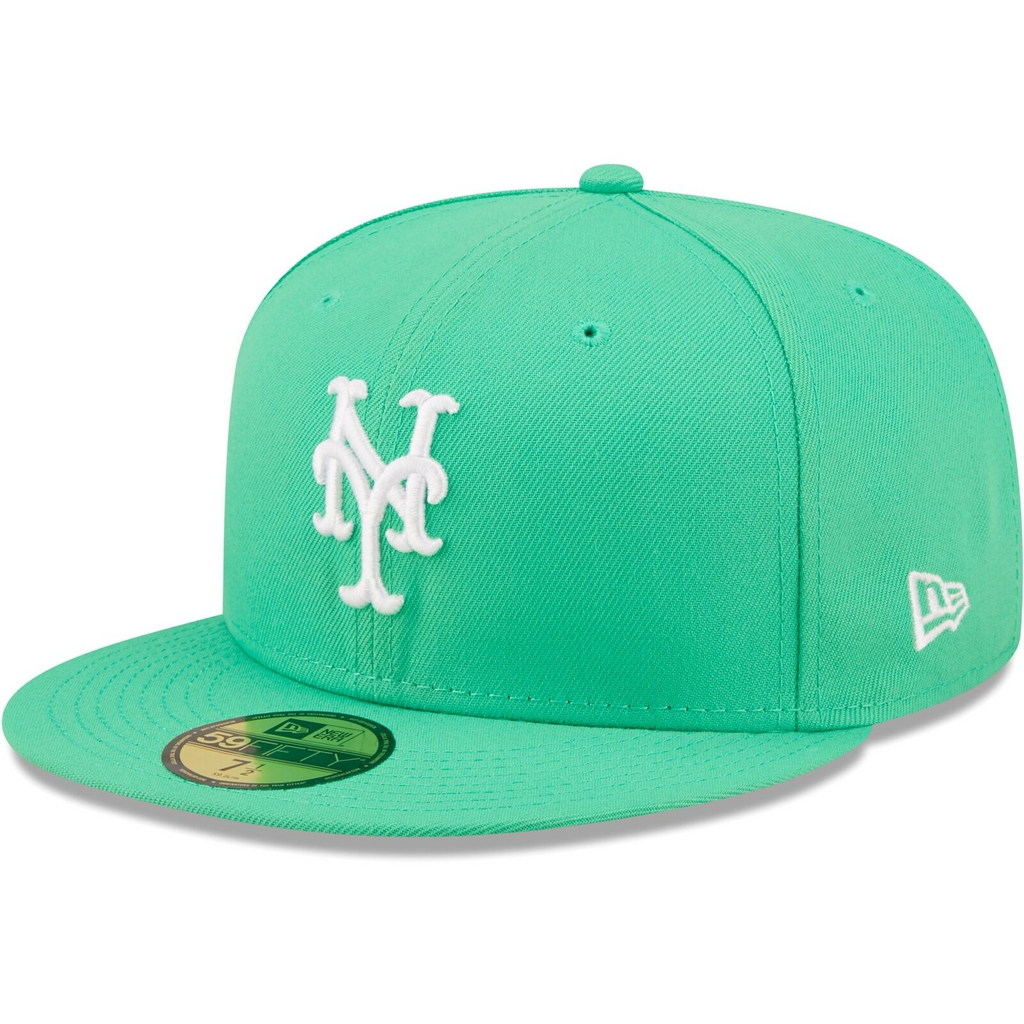 New Era Island Green Logo White New York Mets 59FIFTY Fitted Hat