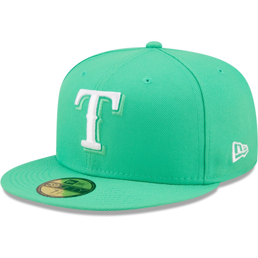 New Era Island Green Logo White Texas Rangers 59FIFTY Fitted Hat