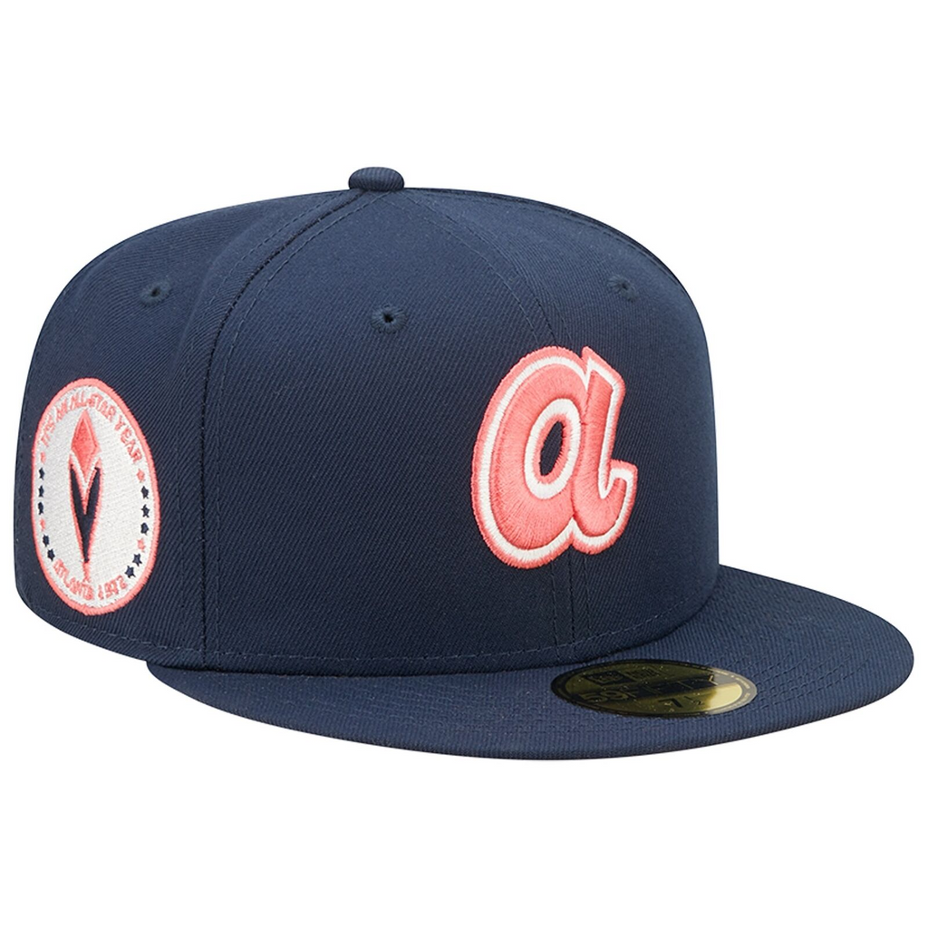 New Era Navy Atlanta Braves 1972 All-Star Game Lava Undervisor 59FIFTY Fitted Hat