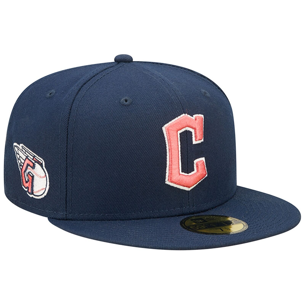 New Era Navy Cleveland Guardians Logo Lava Undervisor 59FIFTY Fitted Hat